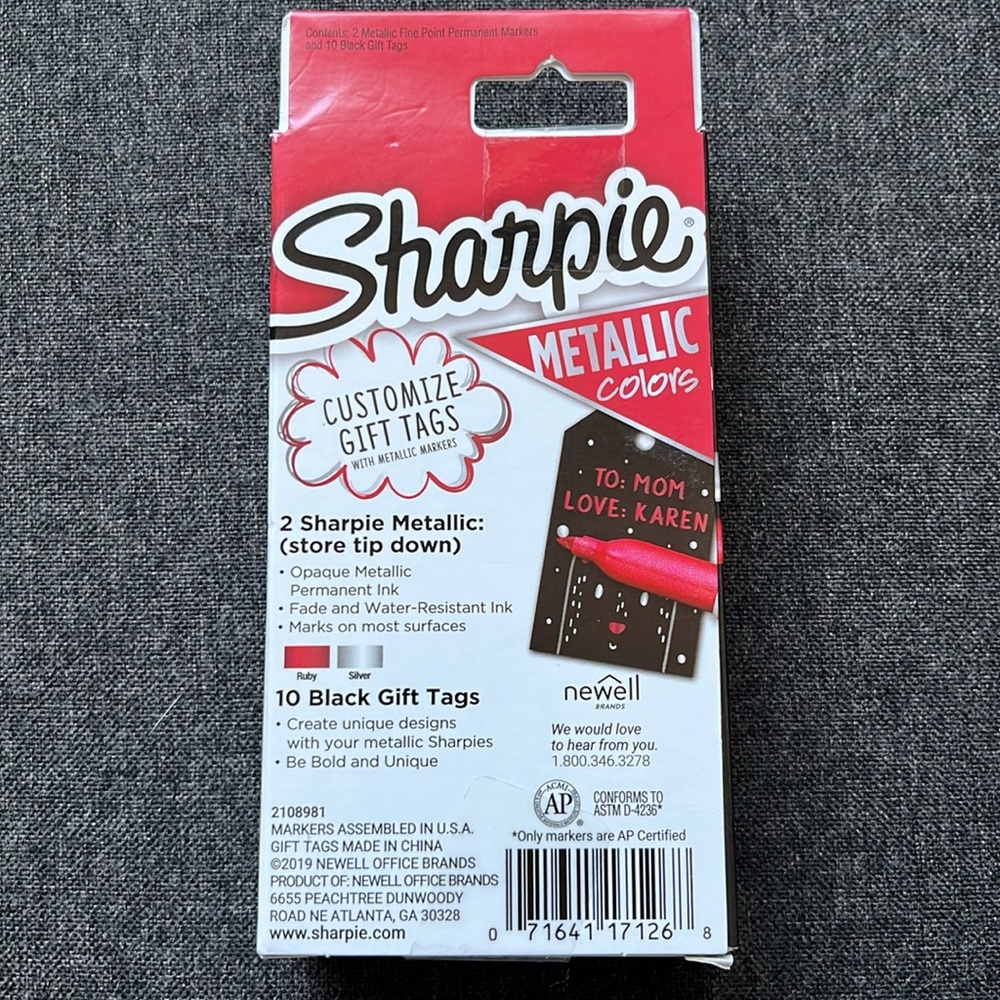 Sharpie Metallic Fine Point Marker-Gift Tag Set - Picture 3 of 7